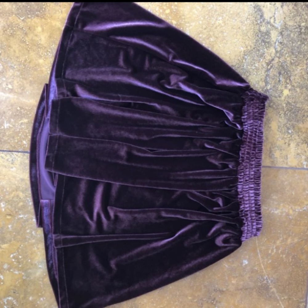 Maroon Velvet Skirt